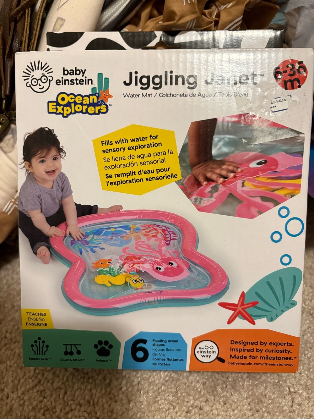 Baby Einstein Ocean Explorers Jiggling Janet Water Mat, Ages 0-36 Months